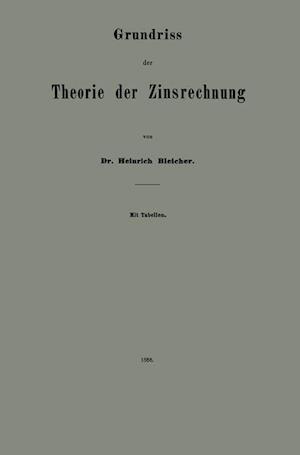 Grundriss der Theorie der Zinsrechnung