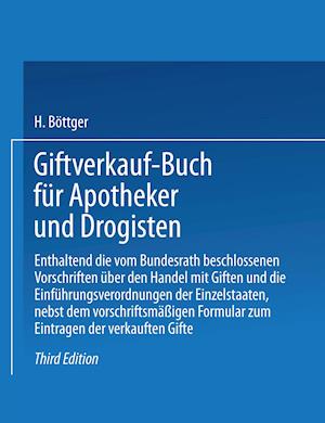 Giftverkauf-Buch Für Apotheker Und Drogisten