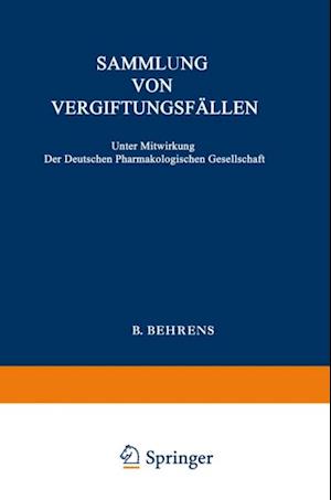 Sammlung von Vergiftungsfällen