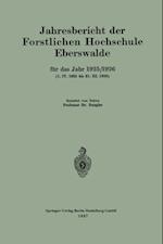 Jahresbericht der Forstlichen Hochschule Eberswalde für das Jahr 1925/1926. (1. IV. 1925 bis 31. III. 1926)