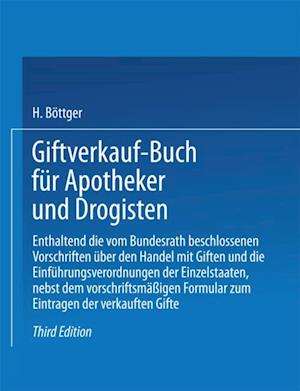 Giftverkauf-Buch für Apotheker und Drogisten