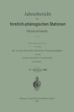 Jahresbericht der forstlich — phänologischen Stationen Deutschlands