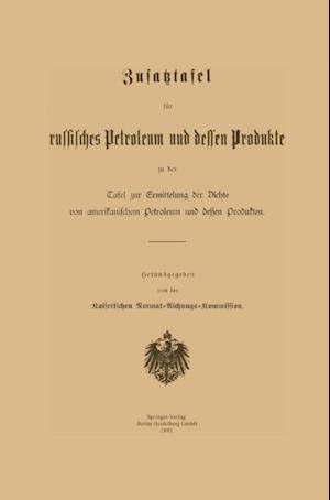 Zusatztafel für russisches Petroleum und dessen Produkte