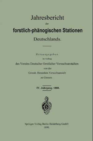 Jahresbericht der forstlich — phänologischen Stationen Deutschlands