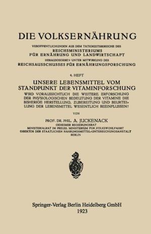 Unsere Lebensmittel vom Standpunkt der Vitaminforschung