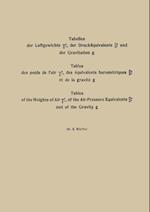 Tabellen der Luftgewichte ?tb, der Druckäquivalente ßtb und der Gravitation g / Tables des poids de l’air ?tb, des équivalents barométriques ßtb et de la gravité g / Tables of the Weight of Air ?tb, of the Air-Pressure Equivalents ßtb and of the Gravity g