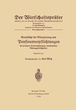 Grundsätze der Bilanzierung von Pensionsverpflichtungen bei privaten Unternehmungen, insbesondere Aktiengesellschaften