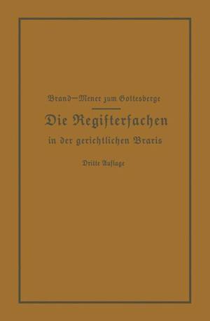 Die Registersachen Handelsregister Genossenschafts-, Vereins-, Güterrechts-, Muster-, Schiffs- und Schiffsbauwerks-Register in der gerichtlichen Praxis