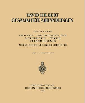 Dritter Band: Analysis · Grundlagen der Mathematik · Physik Verschiedenes