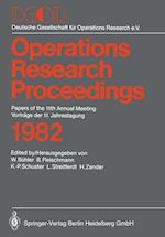 Operations Research Proceedings 1982