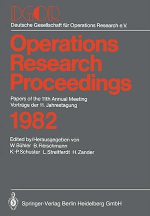 Operations Research Proceedings 1982