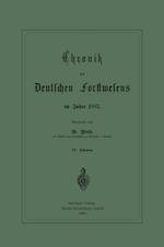Chronik Des Deutschen Forstwesens Im Jahre 1883