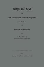 Budget Und Gesetz Nach Dem Konstitutionellen Staatsrecht Englands