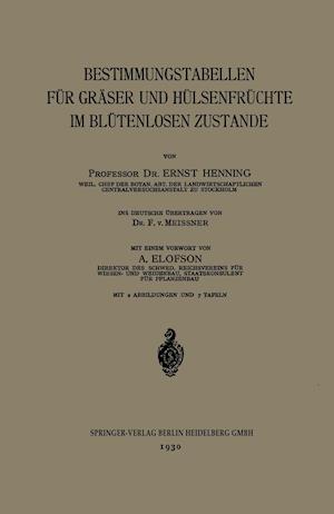 Bestimmungstabellen Für Gräser Und Hülsenfrüchte Im Blütenlosen Zustande