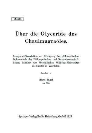 Über die Glyceride des Chaulmugraöles