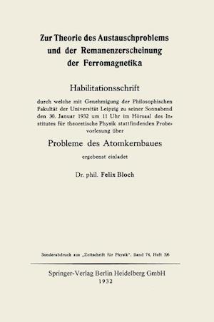 Zur Theorie Des Austauschproblems Und Der Remanenzerscheinung Der Ferromagnetika