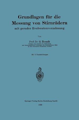 Grundlagen Für Die Messung Von Stirnrädern Mit Gerader Evolventenverzahnung