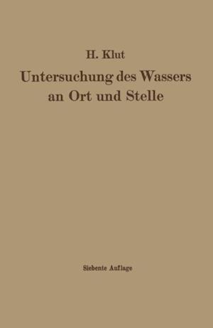 Untersuchung des Wassers an Ort und Stelle