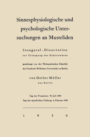 Sinnesphysiologische und psychologische Untersuchungen an Musteliden