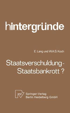 Staatsverschuldung -- Staatsbankrott?