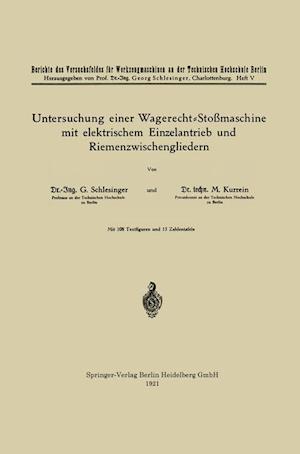 Untersuchung einer Wagerecht-Stoßmaschine mit elektrischem Einzelantrieb und Riemenzwischengliedern