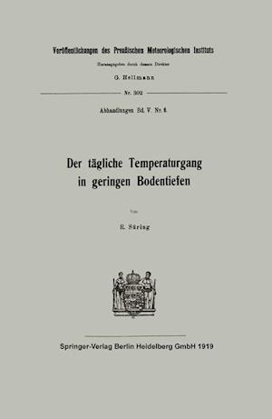 Der Tägliche Temperaturgang in Geringen Bodentiefen