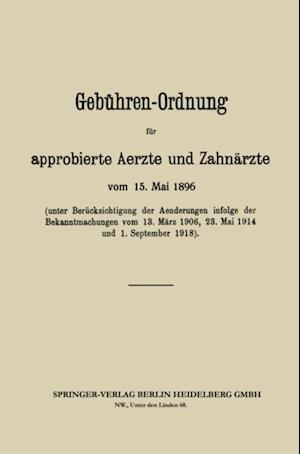 Gebühren-Ordnung für approbierte Aerzte und Zahnärzte