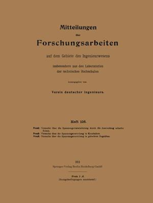 Mitteilungen über Forschungsarbeiten aus dem Gebiete des Ingenieurwesens