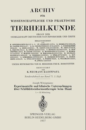 Experimentelle und klinische Untersuchungen über Schilddrüsenhormontherapie beim Hund