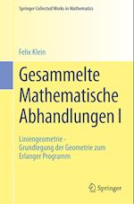 Gesammelte Mathematische Abhandlungen I