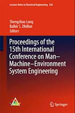 Proceedings of the 15th International Conference on Man-Machine-Environment System Engineering