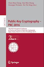 Public-Key Cryptography – PKC 2016
