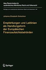 Empfehlungen und Leitlinien als Handlungsform der Europäischen Finanzaufsichtsbehörden