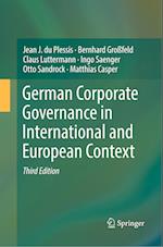 German Corporate Governance in International and European Context