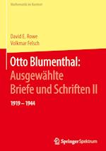 Otto Blumenthal: Ausgewählte Briefe und Schriften II