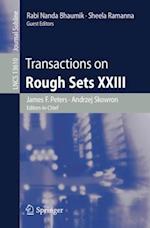 Transactions on Rough Sets XXIII