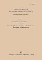 Untersuchung der Verzugsvorgänge an den Streckwerken verschiedener Spinnereimaschinen