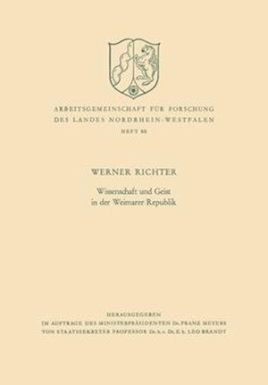 Wissenschaft und Geist in der Weimarer Republik