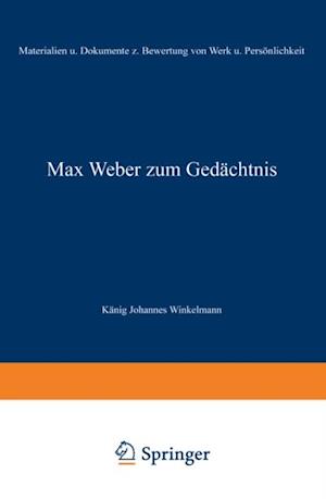 Max Weber zum Gedächtnis