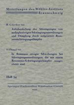 Aufschaukelung der Schwingungen von mehrgliederigen Schwingungsanordnungen und Dämpfung durch aufgesetzte Resonanzschwingungsdämpfer. In Resonanz erregte Schwebungen bei Schwingungsanordnungen, die mit einem Resonanz-Schwingungsdämpfer ausgerüstet sind