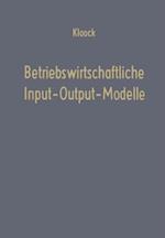 Betriebswirtschaftliche Input-Output-Modelle