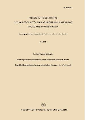 Das Fließverhalten dispers-plastischer Massen im Walzspalt