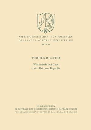 Wissenschaft und Geist in der Weimarer Republik