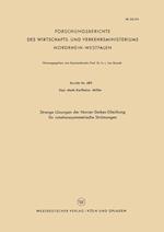 Strenge Lösungen der Navier-Stokes-Gleichung für rotationssymmetrische Strömungen