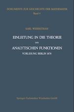 Einleitung in die Theorie der analytischen Funktionen