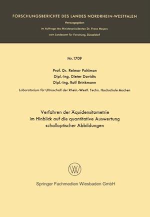 Verfahren der Äquidensitometrie im Hinblick auf die quantitative Auswertung schalloptischer Abbildungen