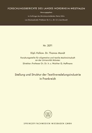 Stellung und Struktur der Textilveredelungsindustrie in Frankreich