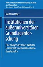 Institutionen der außeruniversitären Grundlagenforschung