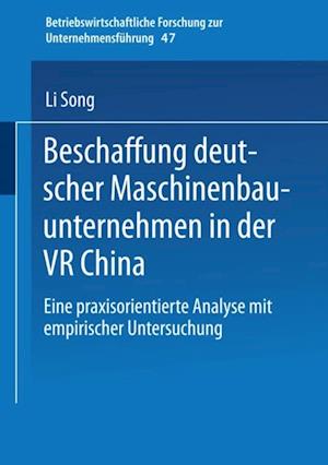 Beschaffung deutscher Maschinenbauunternehmen in der VR China