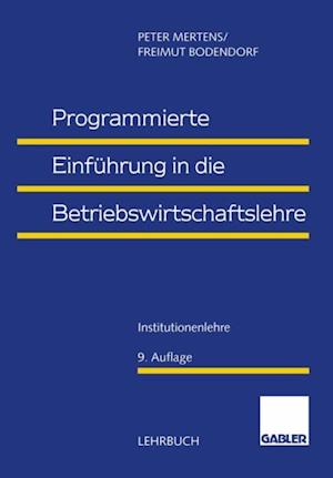 Programmierte Einführung in die Betriebswirtschaftslehre